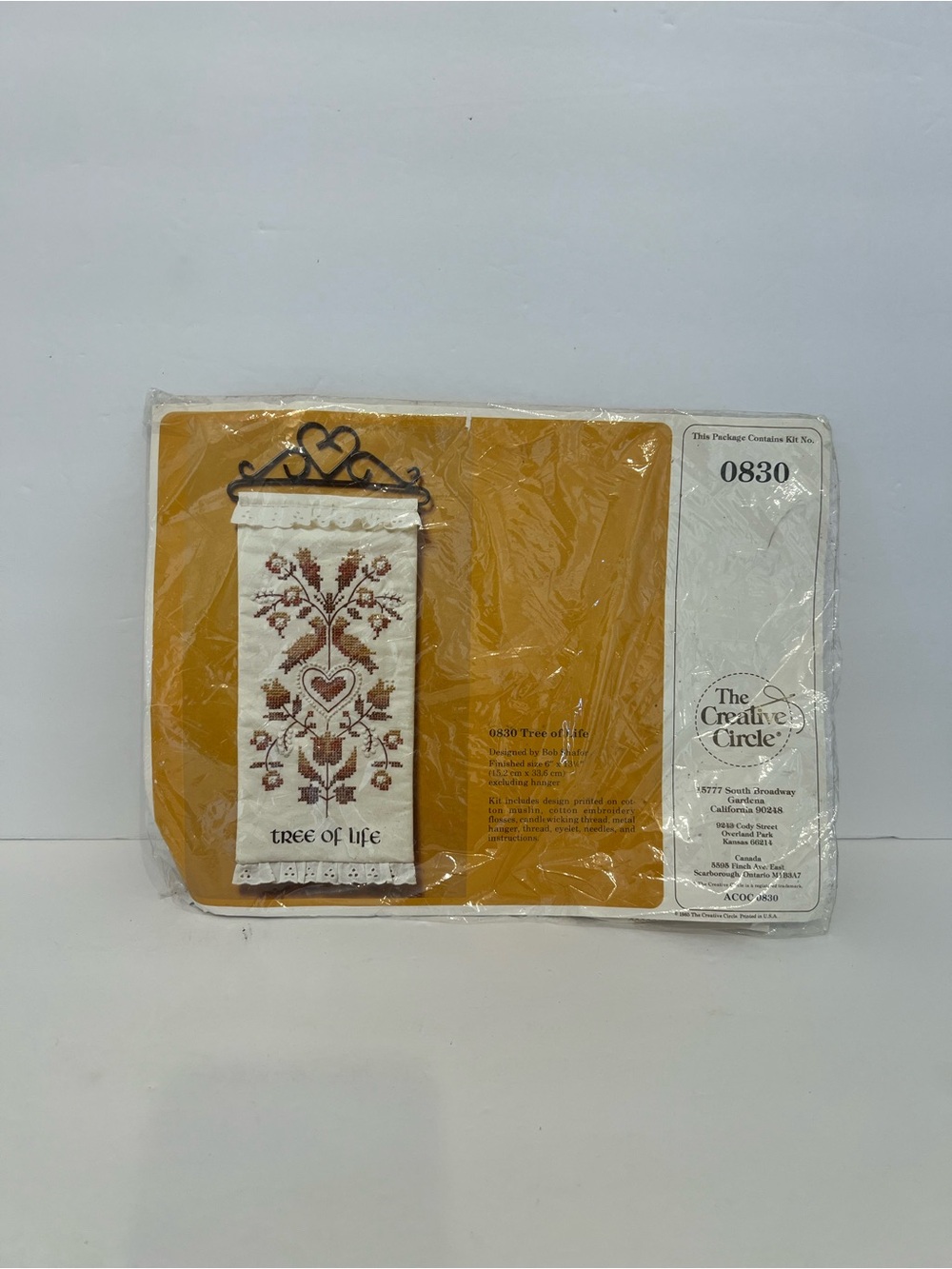 Creative Circle 0830 Tree of Life Candlewicking Embroidery Kit NOS
